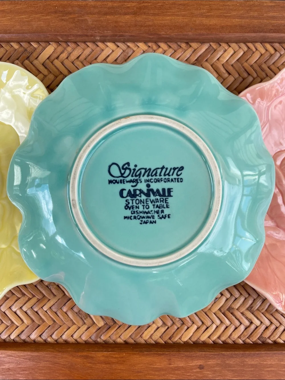 Signature Houseware Incorporated Salad Plates | Carnivale Collection | Set of 3